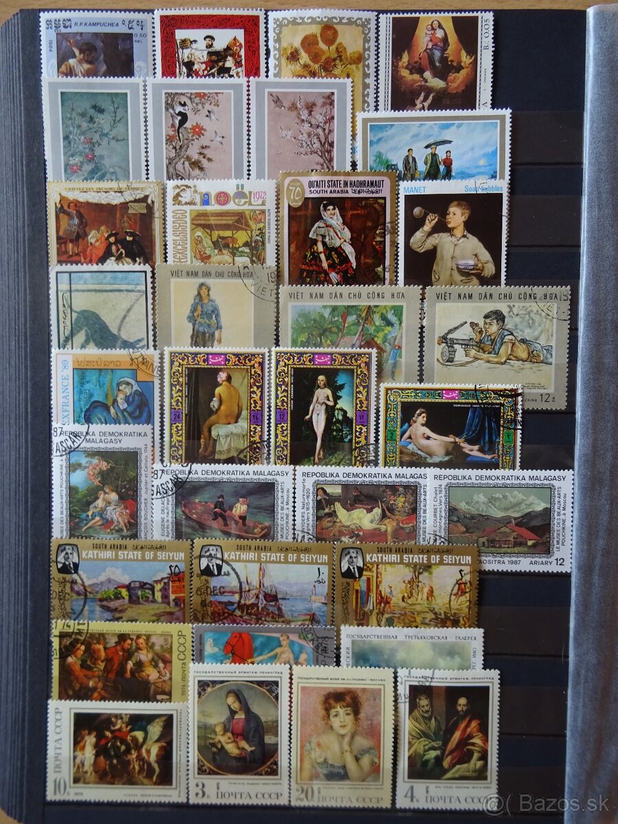 Pekná zbierka známok UMENIE 2 - 5