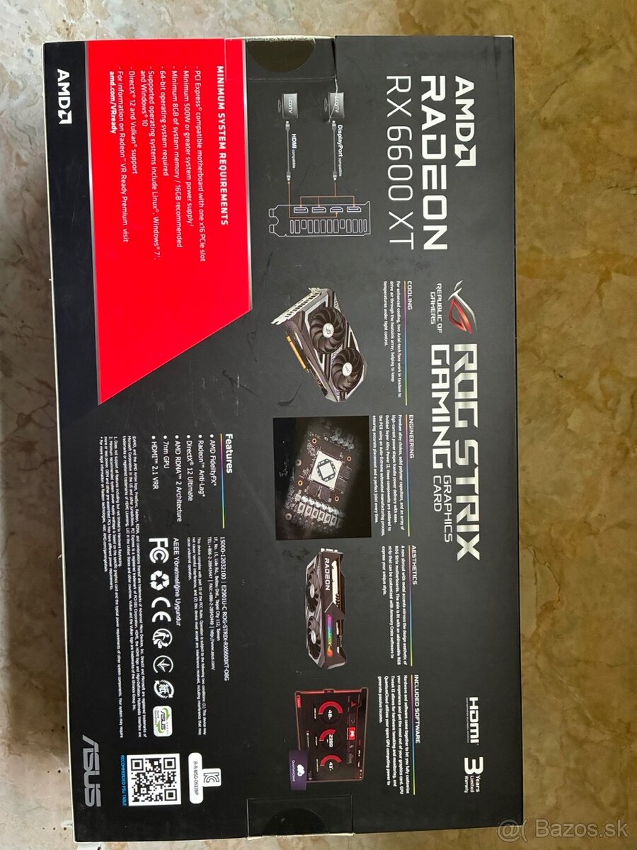 Asus ROG STRIX OC Gaming Edition AMD RX6600XT - 5