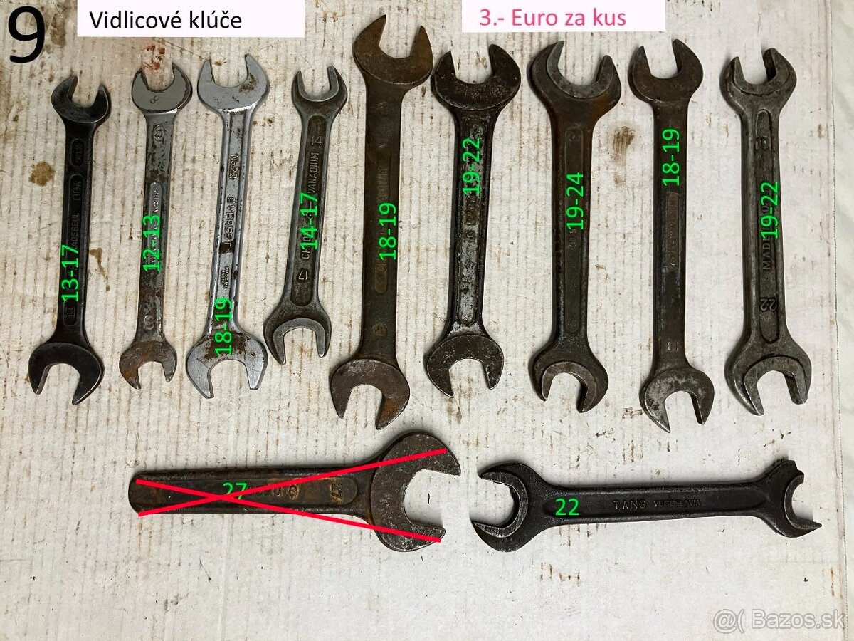 Vidlicové klúče Czechoslovakia - 5