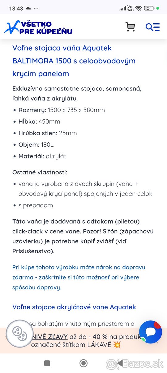 Voľné stojaca vaňa - 5