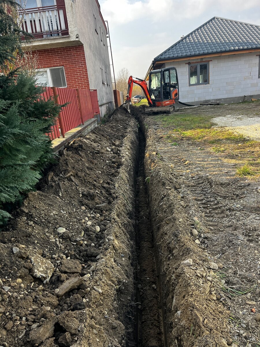 Zemné a výkopové práce, Minibager, nákladná doprava bager - 5