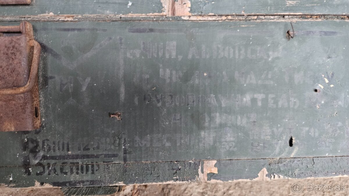 Vojenska drevena krabice bedňa - 5