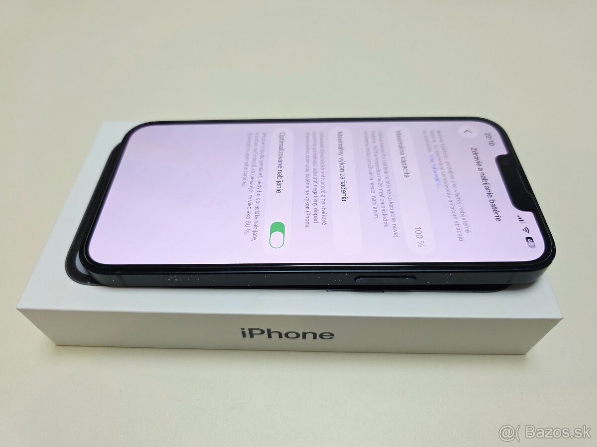 Predám Apple iPhone 14 128gb MIDNIGHT BATERKA 100% - 5
