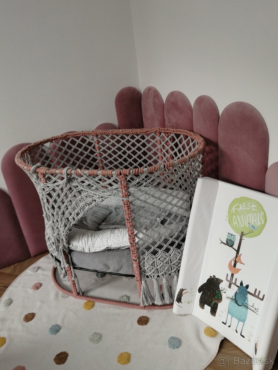 RUČNE ROBENÁ MAKRAME DETSKÁ POSTIEĽKA - 5