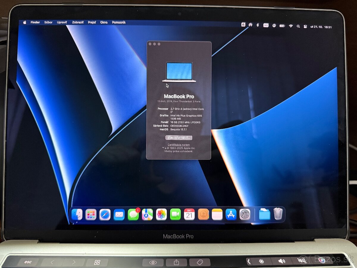 Apple MacBook PRO 13” TouchBar 2018 i7 16GB 1TB - 5