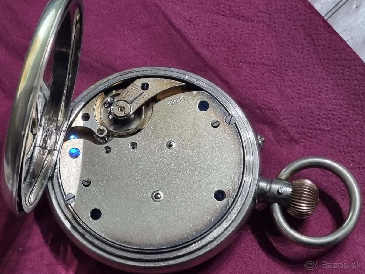 Obrovské vreckové 8 dňové hodinky. - 5