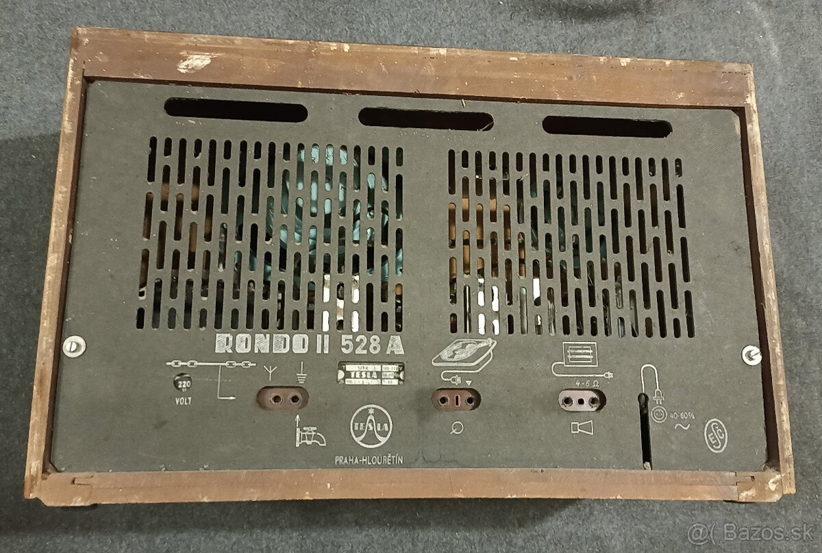 Staré retro rádio Tesla Rondo II, 528A - 5