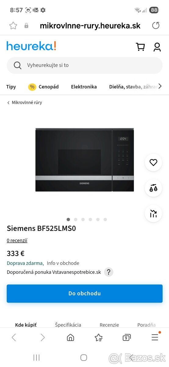 SIEMENS BF525LMSO zabudovateľná - 5