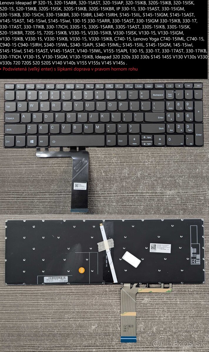 Klavesnice Lenovo 320-15 330-15 V130 V140/ 15ADA6 5-15ARE05 - 5