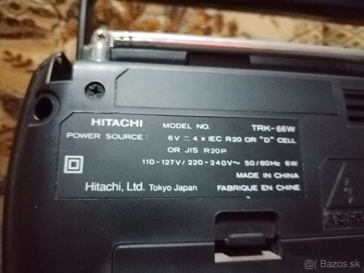 Rádiomagnetofón Hitachi TRK - 66W - 5