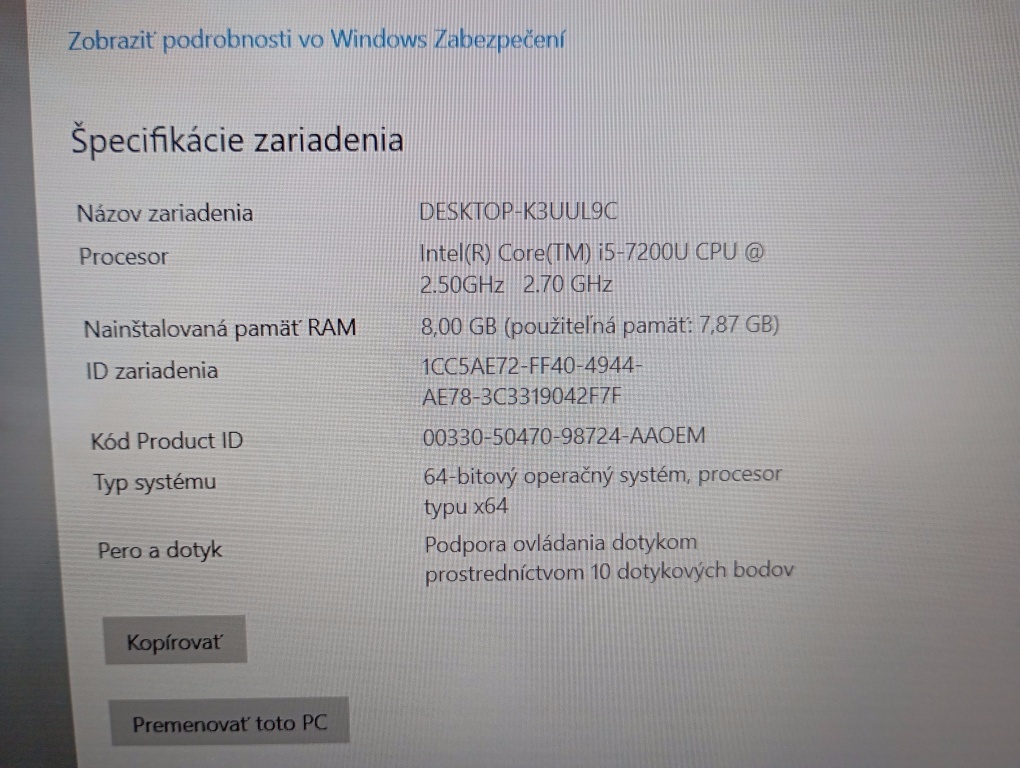 dotykový Dell Latitude 5280 ,Intel® Core™i5 , 8gb ram , ssd - 5