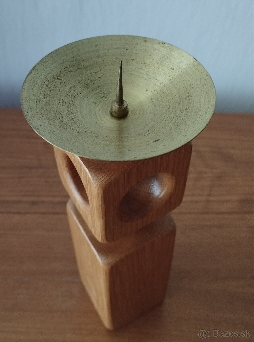 Dizajnový drevený svietnik - 5