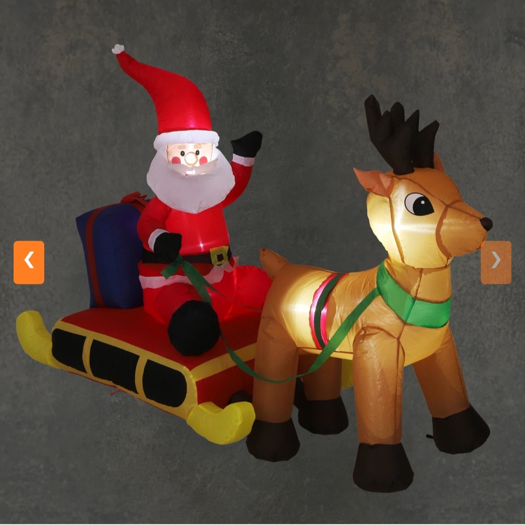 Nafukovacie Mikulašske sane s led osvetlenim - 5