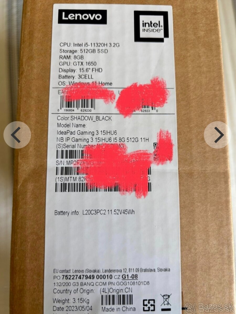 Predám vymením herný notbuk 99% zdravie batéria, podsvietená - 5