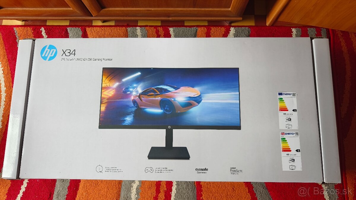 HP X34 WQHD Gaming Monitor Len Osobne 100%Stav - 5