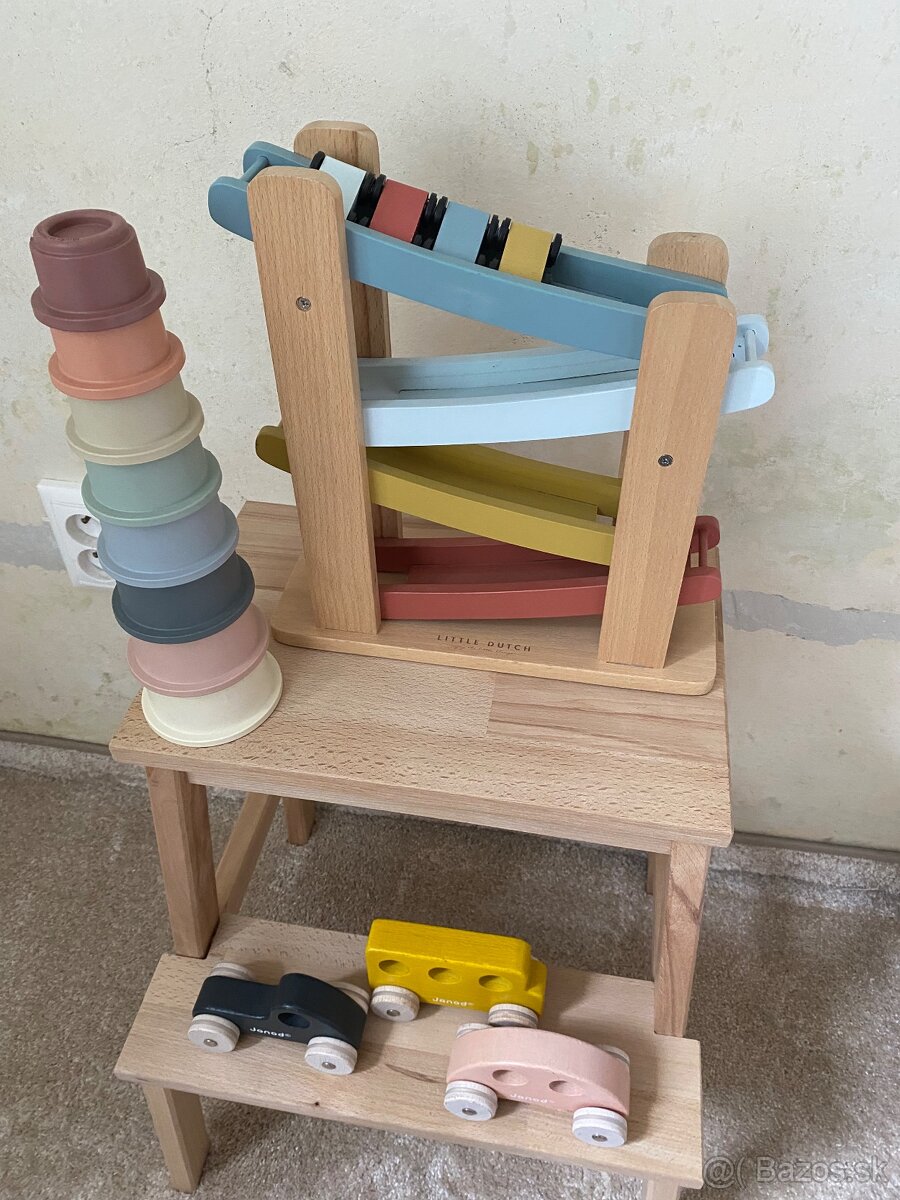 Drevené hračky Janod, veža Mushie, Little dutch - 5