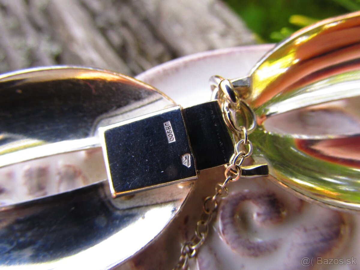 Hrubý starý strieborný náramok, Ag 900 - 5