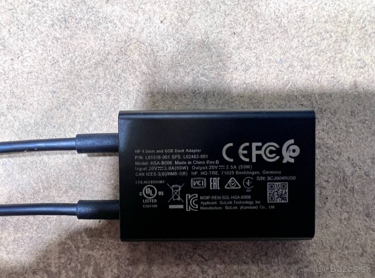 Predám redukciu HP 4.5mm and USB Dock Adapter. - 5