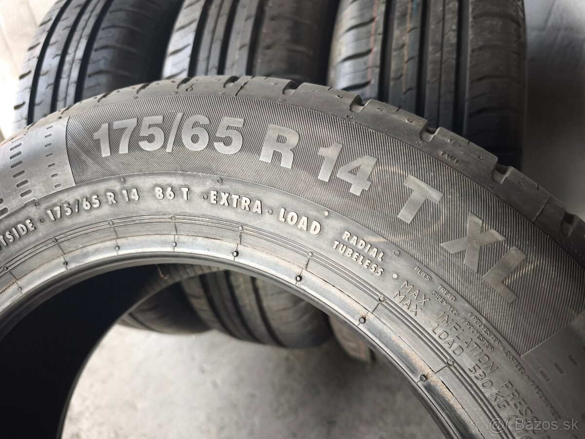 175/65 r14 letné pneumatiky Continental 7-7,5mm - 5