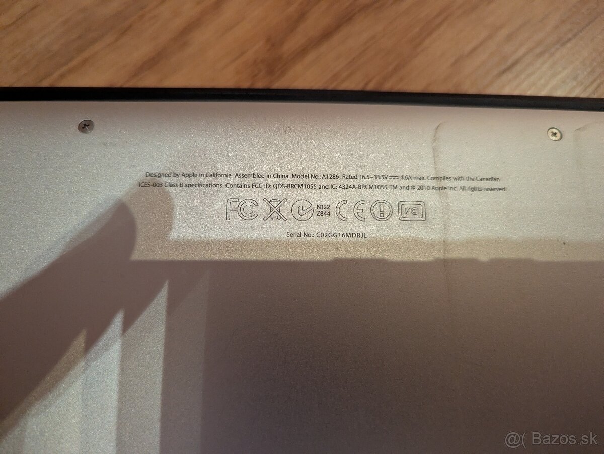 Apple MacBook Pro 15" (A1286) – Na diely - 5