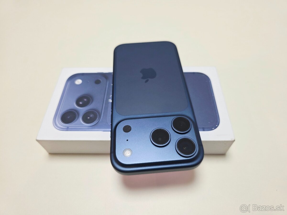 APPLE IPHONE 17 PRO 256GB DEEP BLUE,TOP STAV ,BATERKA 100% - 5