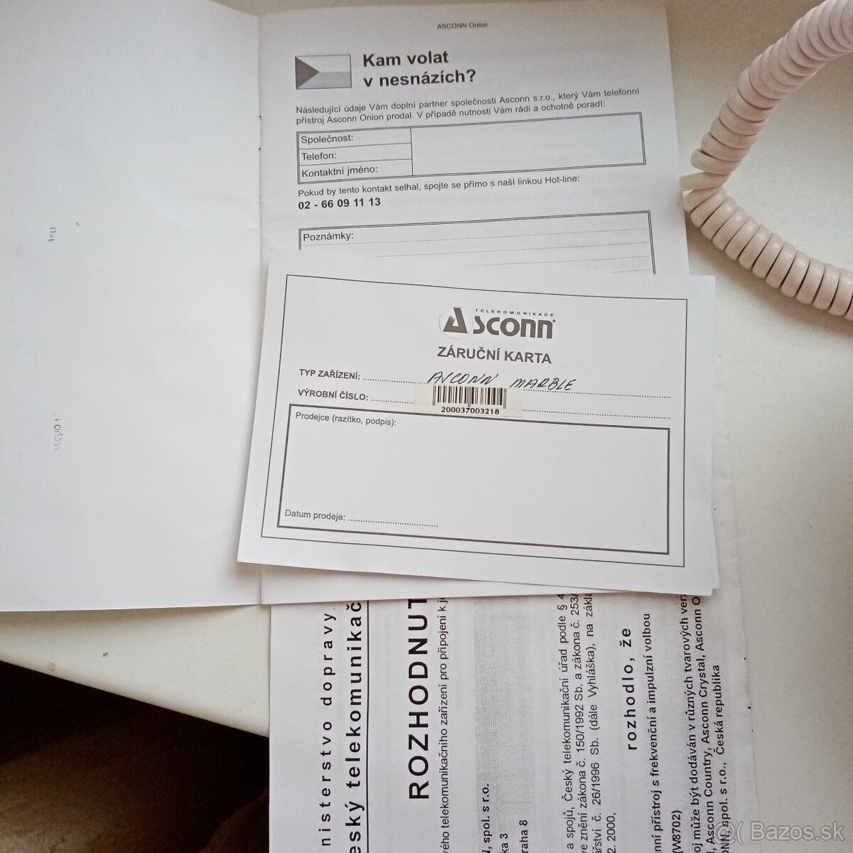 telefón ružový porcelán Chodov Lenka - 5