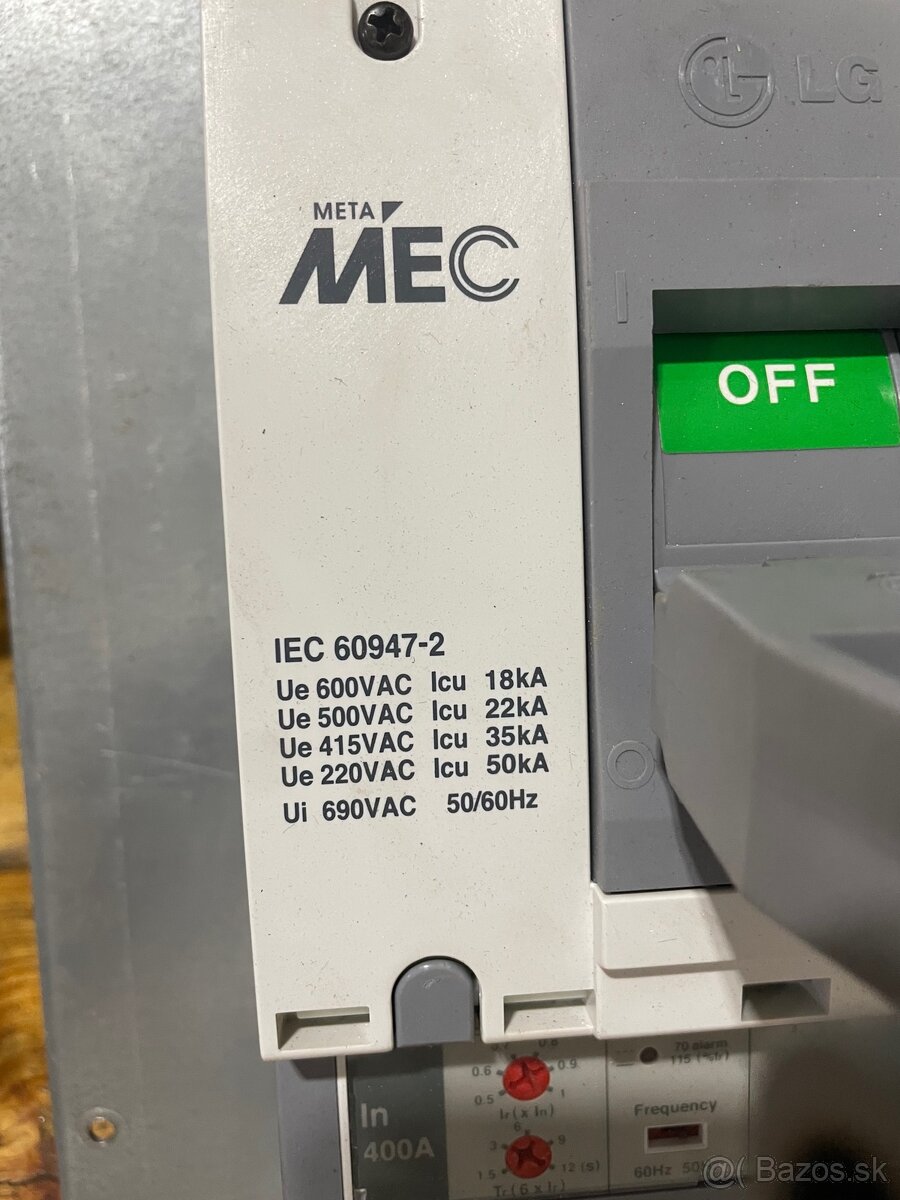 Meta MEC MCCBs 400AF -istič - 5
