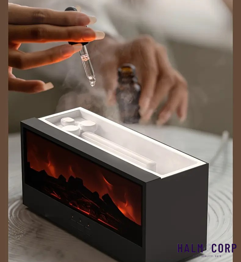 Zvlhčovač vzduchu v tvare krbu - 5