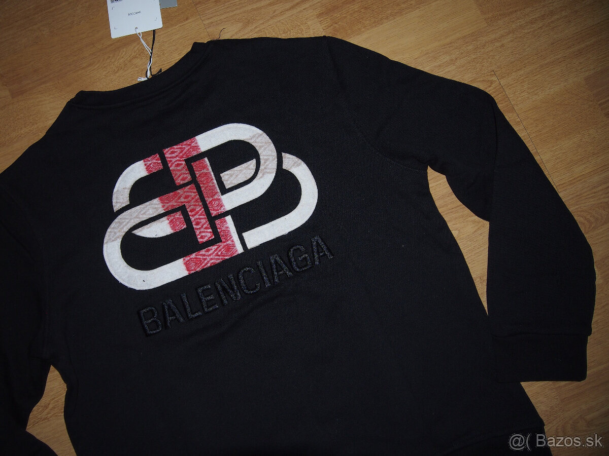 Balenciaga pánska mikina čierna - 5