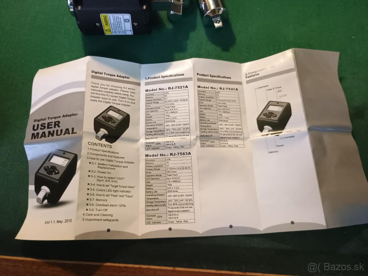 Predám momentový adaptér pre kľuč, RJ-7521A - 5