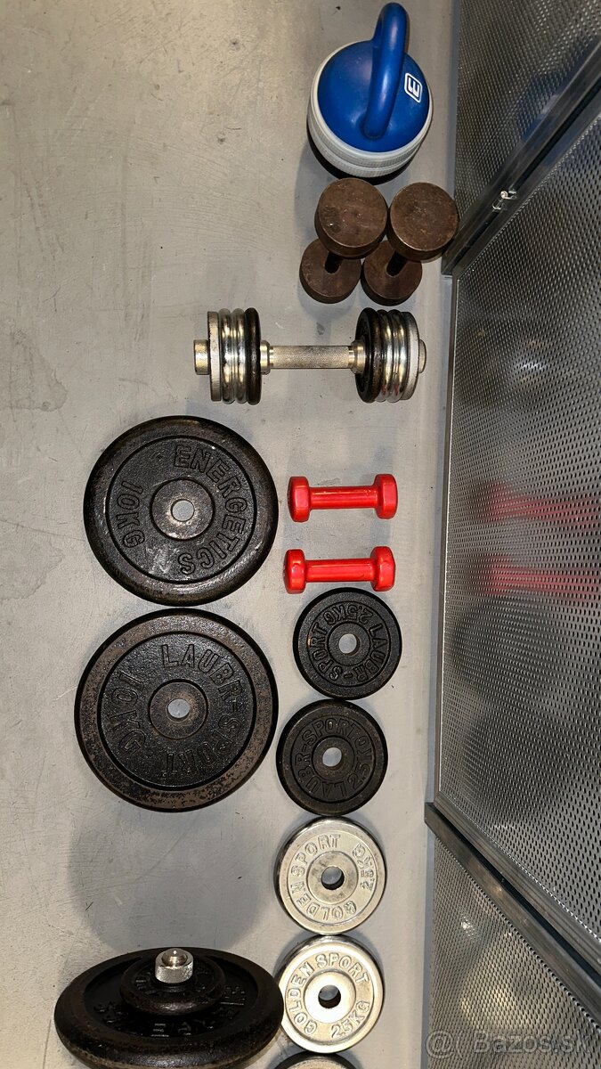 Činky, závažia, tyč na posilňovanie pre domáci gym - 5