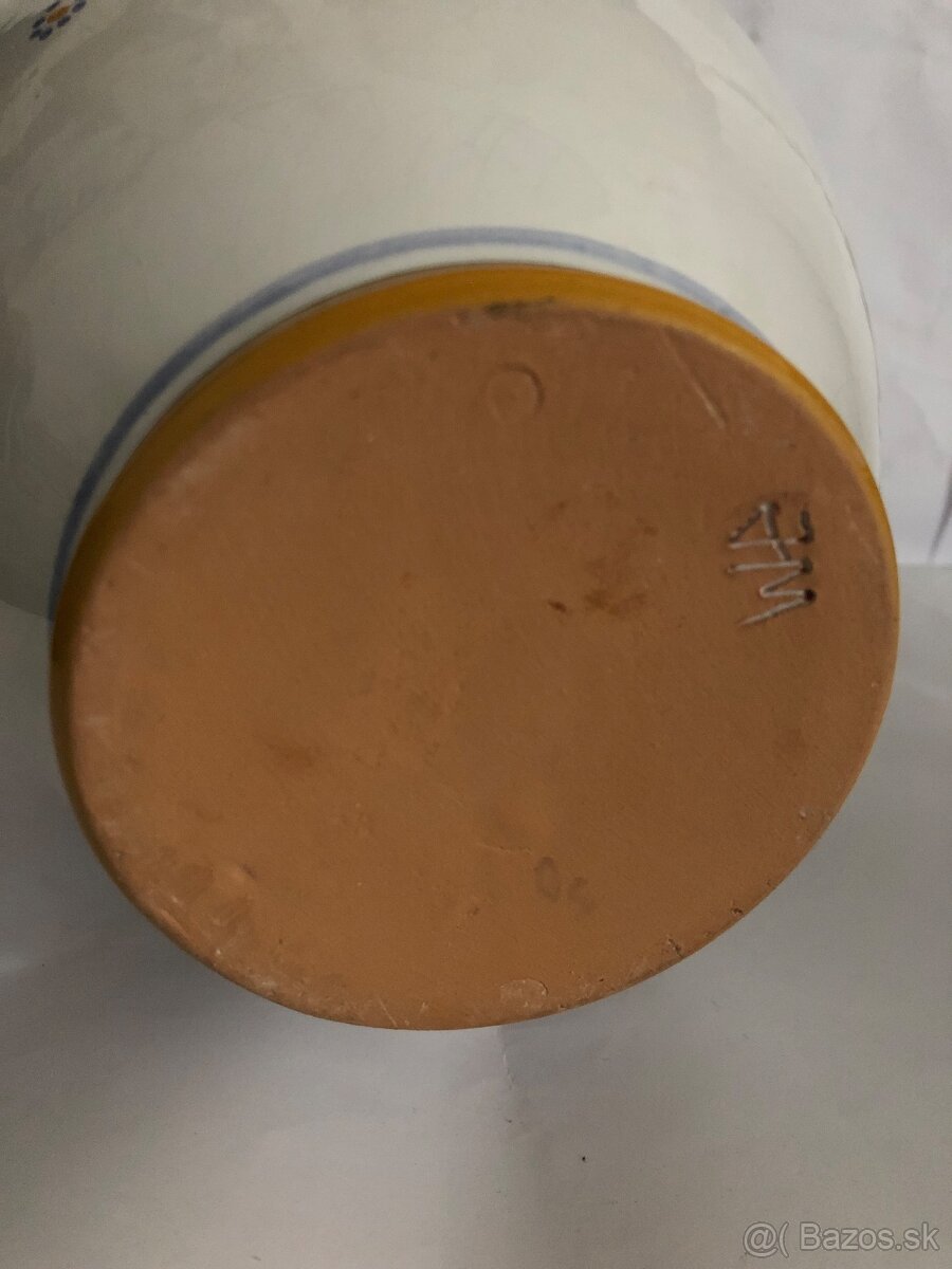 Krasny stary vyssi rucne malovany dzban nadoba - 5