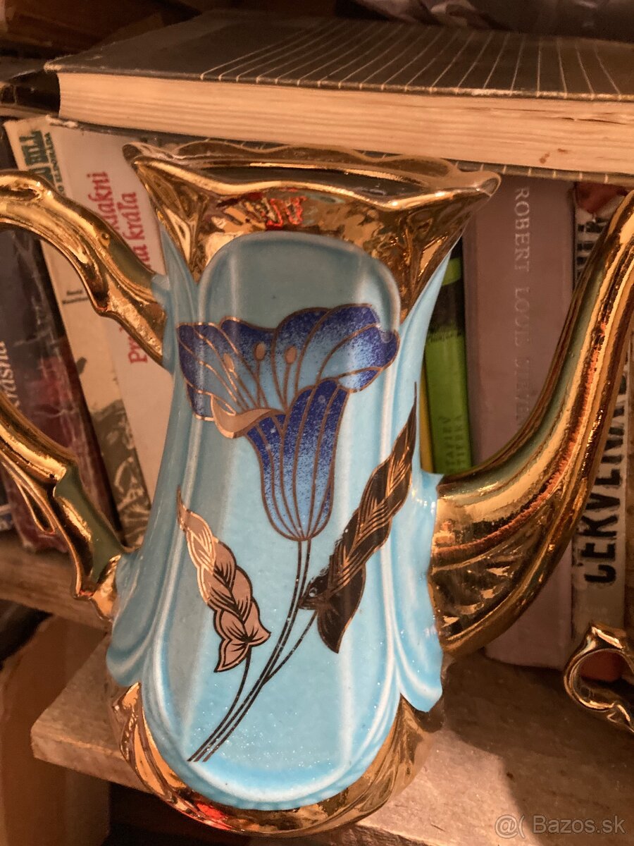 Predám modrí porcelán v zlatej farba - 5