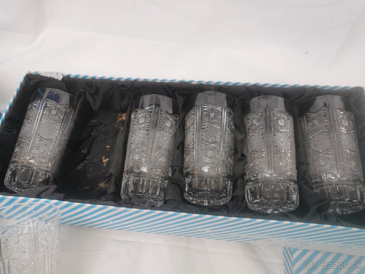 Krištáľ, poháre, long drink, šampanské - 5