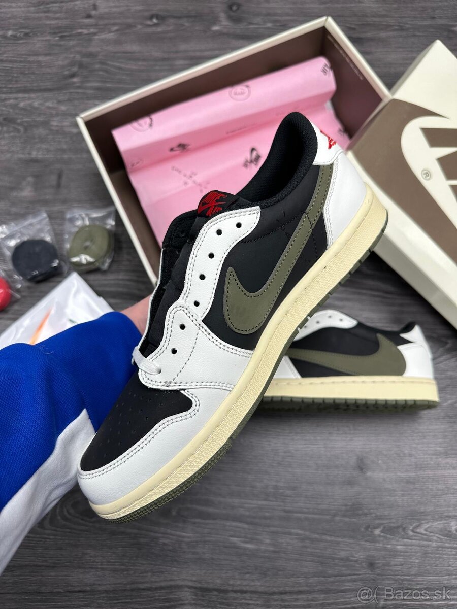 JORDAN 1 OG SP TRAVIS SCOTT REVERSE Olive tenisky - 5