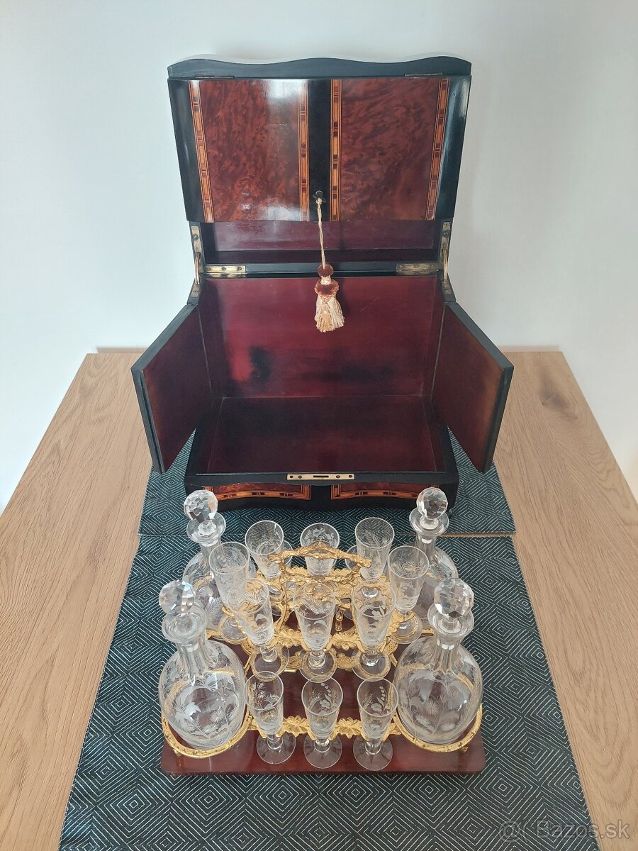 Likérová súprava, "Boulle" , Napoleon III. likérnik, tuja - 5