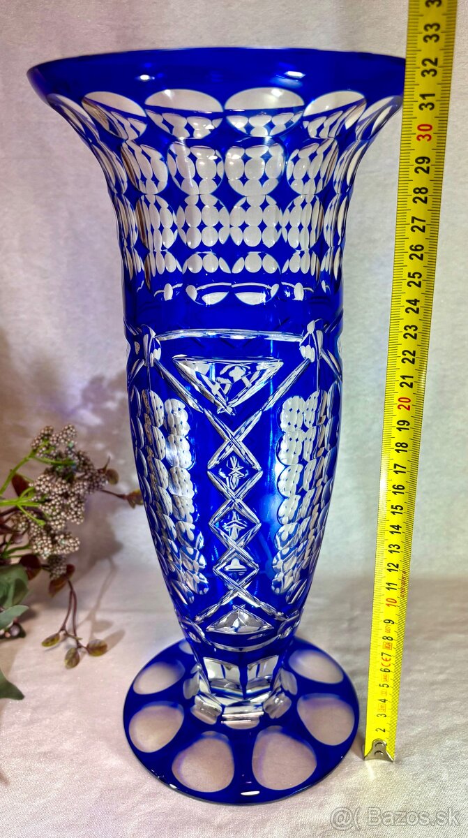 Vaza krištáľova, brusena - 5