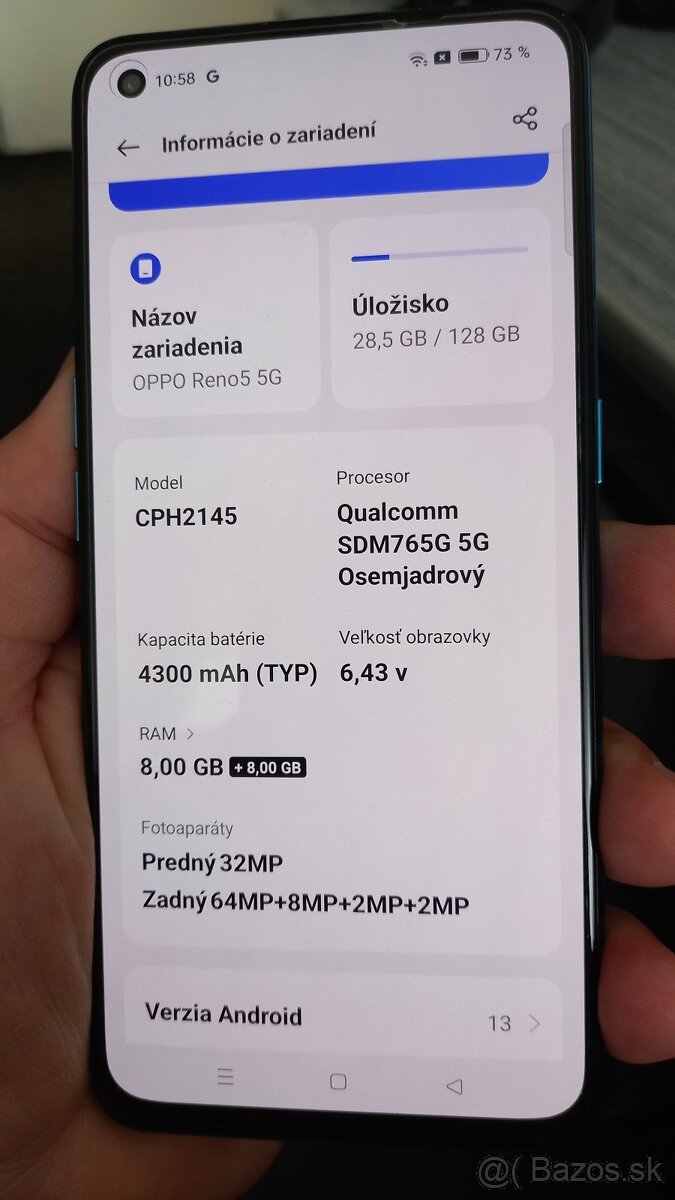Predám OPPO Reno 5 5G Dual SIM 128GB NFC - 5
