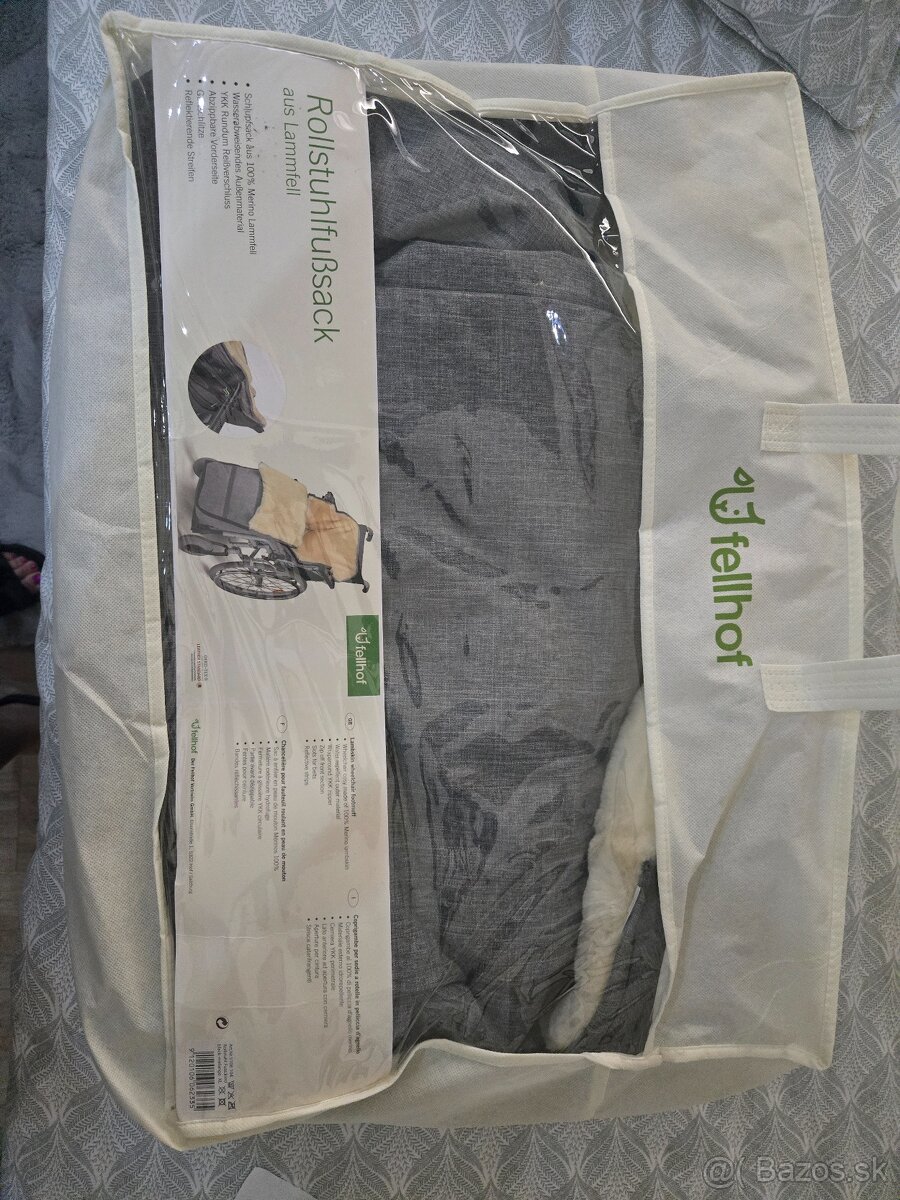 Nánožník/fusak na invalidný vozík, pravá merino kožušina - 5