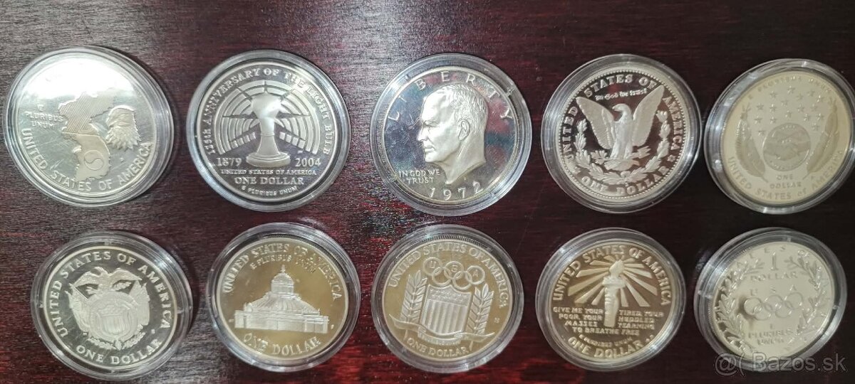 americké strieborné mince v prevedení proof - 5