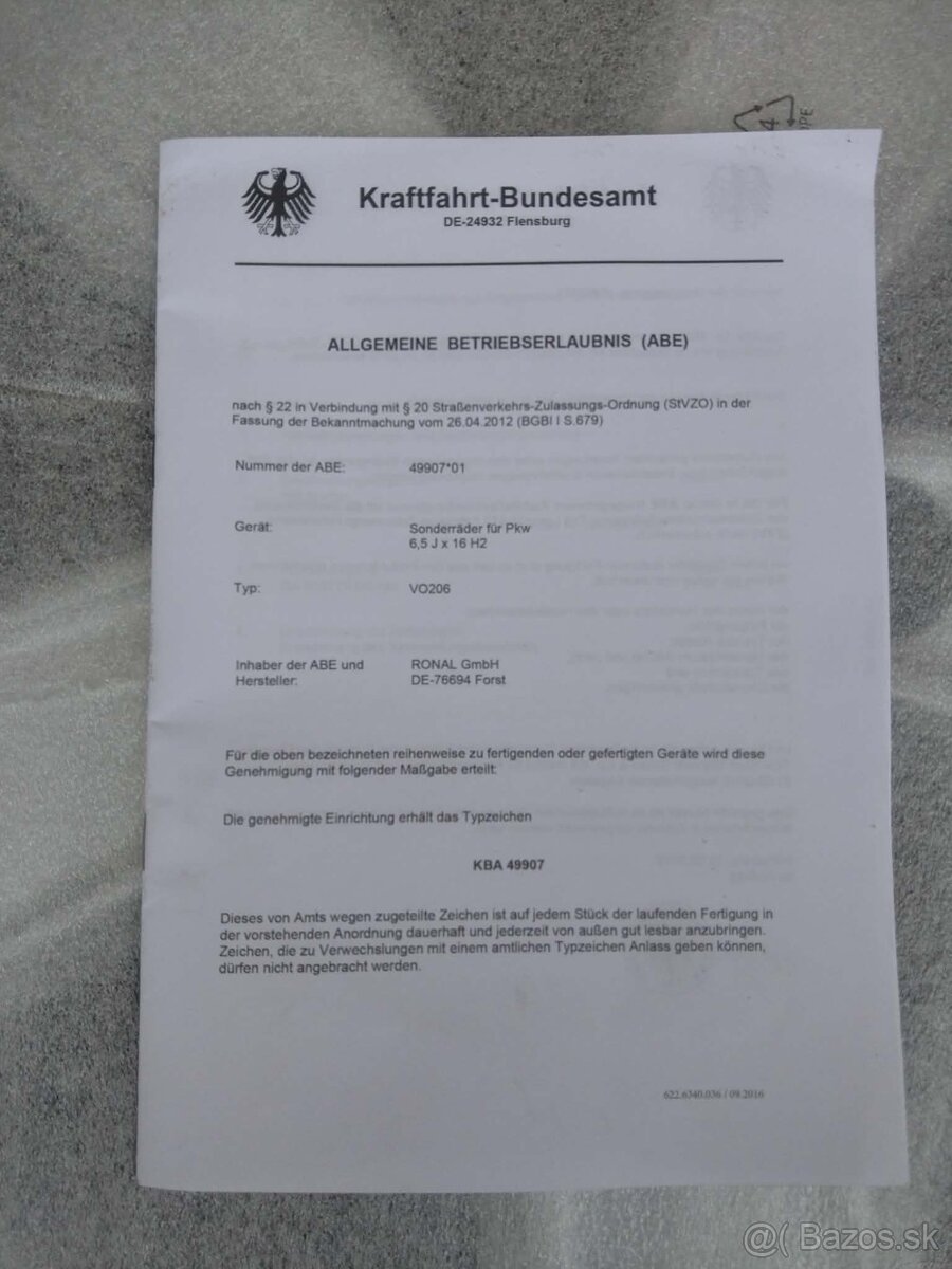 Alu 5 x 120 16" originál VW + pneu. - 5