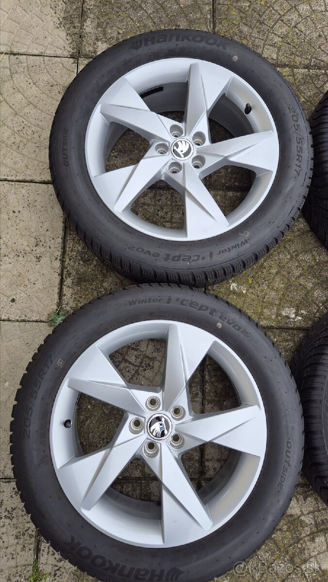 Predam alu disky origo.Škoda 5x100 R17 a zimne pneu. - 5