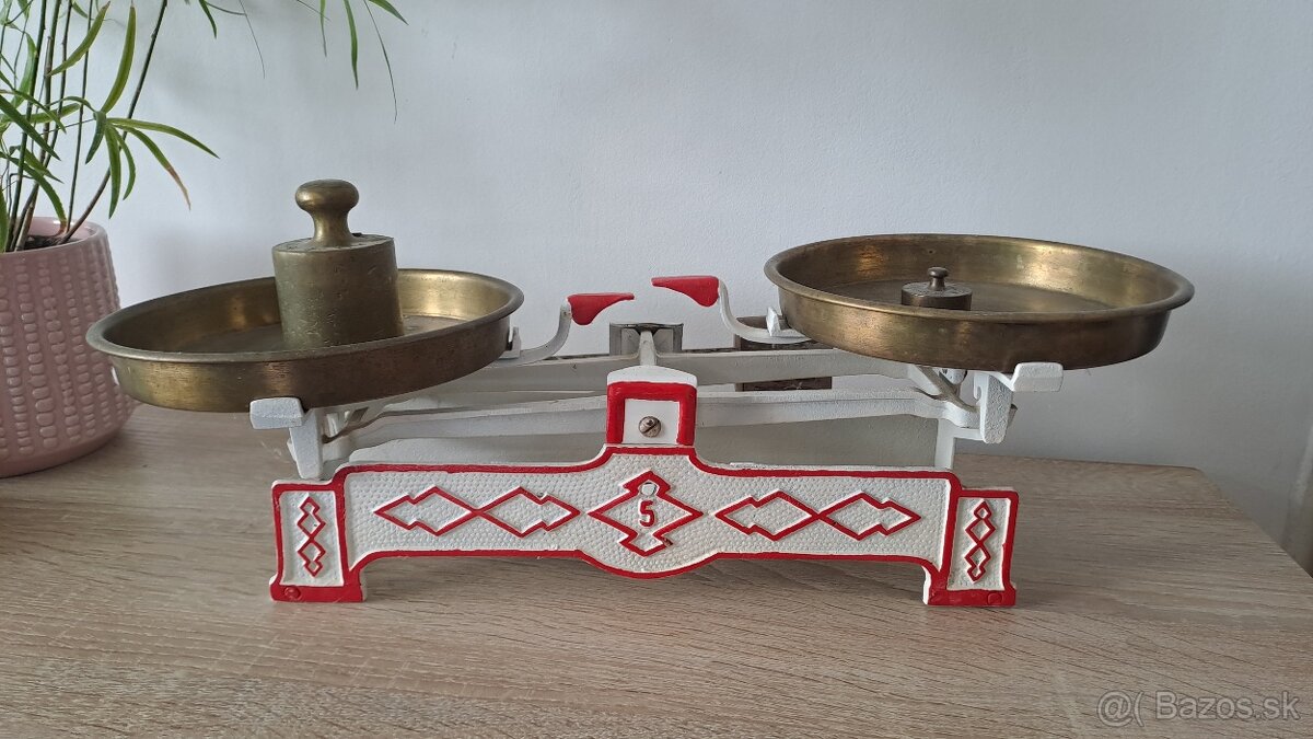 Retro kuchynská váha so závažím - 5