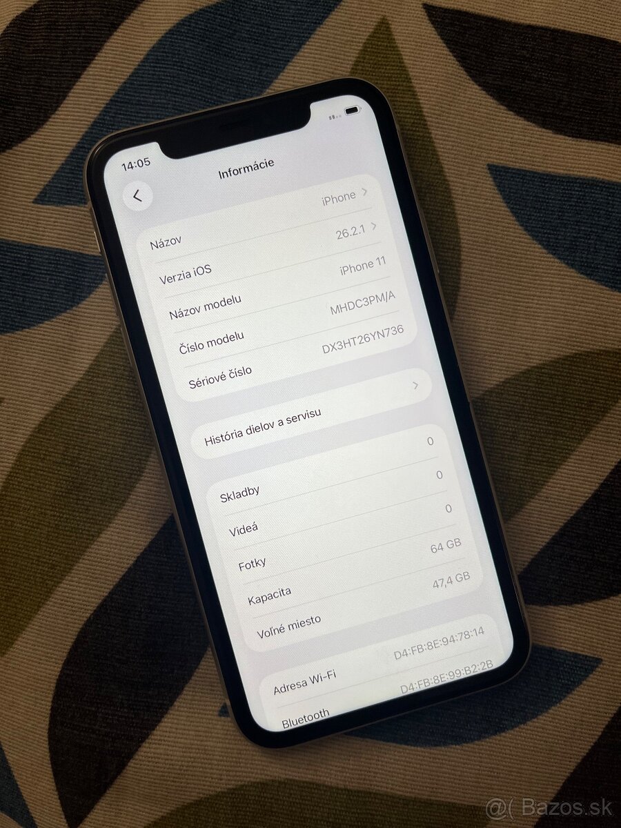 iPhone 11 64GB white - 100% batéria - 5