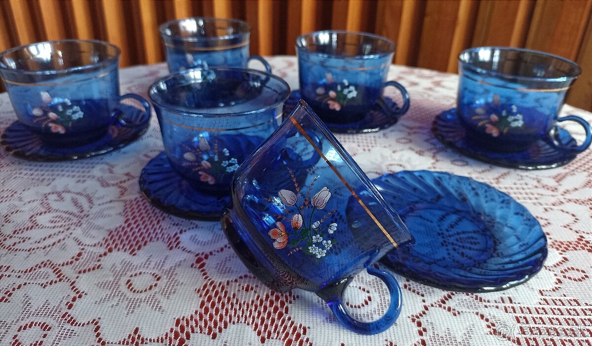 Modrá kávová súprava - 5