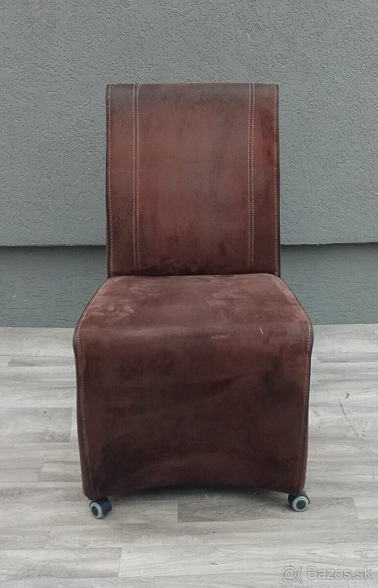 Set kresiel na kolieskach – hnedé – ( 4 KS ). - 5