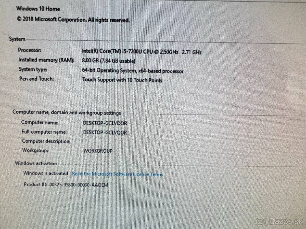 Predám funkčnú použitú matičnú dosku do notebooku HP ENVY - 5
