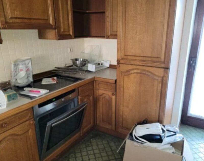 Rustikální dubová linka do U se spotřebiči,6236 - 5