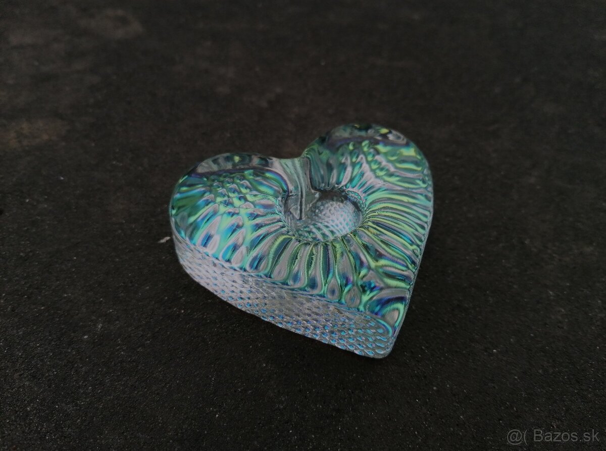 Predám sklenený stojan na sviečku Srdce - 5