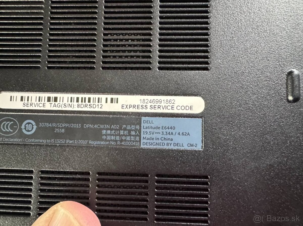 Predám pokazený notebook na náhradné diely zn.Dell e6440. - 5